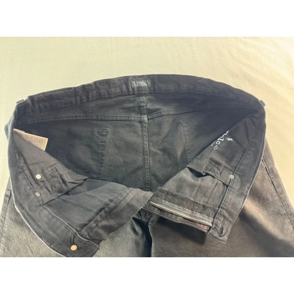 Polo‎ Ralph Lauren Mens Varick Black Slim Straight Leg Jeans Size 42x32 Tag 40